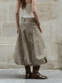 prestashop:1:4916:24078 | Light Khaki Green Balloon Skirt