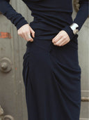 prestashop:1:4920:24057 | Navy Draped Mermaid Skirt