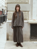 prestashop:1:4921:24048 | Brown Draped Cocoon Knit Top