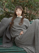 prestashop:1:4922:24043 | Grey Draped Cocoon Knit Top