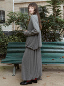prestashop:1:4922:24045 | Grey Draped Cocoon Knit Top