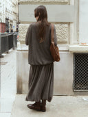 prestashop:1:4923:24041 | Brown Draped Cocoon Knit Skirt