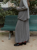 prestashop:1:4924:24033 | Grey Draped Cocoon Knit Skirt
