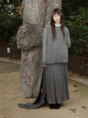 prestashop:1:4924:24034 | Grey Draped Cocoon Knit Skirt