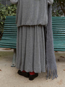 prestashop:1:4924:24035 | Grey Draped Cocoon Knit Skirt