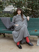 prestashop:1:4924:24036 | Grey Draped Cocoon Knit Skirt