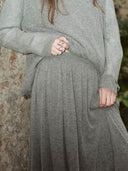 prestashop:1:4924:24037 | Grey Draped Cocoon Knit Skirt