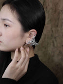 prestashop:1:4926:24015 | Silver Blossom Branch Butterfly Drop Earring-Single