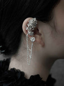 prestashop:1:4936:23947 | Silver Rose in the Rain Ear Hook-Single
