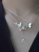 prestashop:1:4937:23939 | Silver Butterfly Garden Necklace