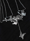 prestashop:1:4937:23944 | Silver Butterfly Garden Necklace
