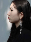 prestashop:1:4946:23885 | Silver Lotus Rain Hook Earring-Single