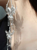 prestashop:1:4946:23886 | Silver Lotus Rain Hook Earring-Single