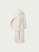 prestashop:1:4970:24366 | White Wool Collar-Scarf Coat