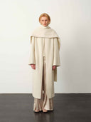 prestashop:1:4970:24367 | White Wool Collar-Scarf Coat