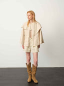 prestashop:1:4972:24359 | Apricot Embossed Textured Cape