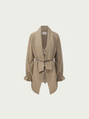 prestashop:1:4973:24351 | Khaki Scarf-Collar Jacket