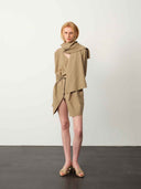 prestashop:1:4973:24354 | Khaki Scarf-Collar Jacket