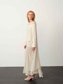 prestashop:1:4974:24345 | White Chiffon Panel Maxi Dress