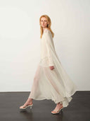 prestashop:1:4974:24347 | White Chiffon Panel Maxi Dress