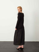 prestashop:1:4981:24300 | Black Twisted Sheer Maxi Dress