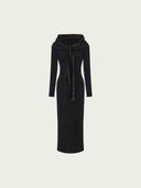 prestashop:1:4982:24291 | Black Bow-Tie Ruched Fitted Dress