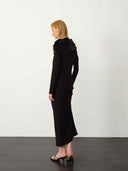 prestashop:1:4982:24295 | Black Bow-Tie Ruched Fitted Dress