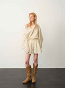 prestashop:1:4985:24271 | Apricot Double-Layer Silk-Textured Shorts