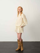 prestashop:1:4985:24273 | Apricot Double-Layer Silk-Textured Shorts