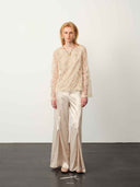 prestashop:1:4987:24287 | Apricot Acetate Organza Pleated Trousers