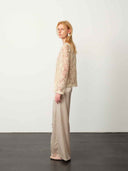 prestashop:1:4987:24289 | Apricot Acetate Organza Pleated Trousers