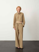 prestashop:1:4997:24218 | Khaki Wide-Neck Cinched Cuff Blouse