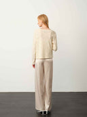 prestashop:1:5001:24199 | White Snowflake Knit Tie-Up Cardigan