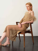 prestashop:1:5002:24194 | Brown Starry Tulle & Suede Cami Dress