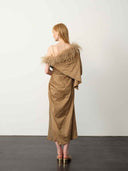 prestashop:1:5002:24195 | Brown Starry Tulle & Suede Cami Dress
