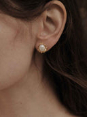 prestashop:1:5060:24803 | Gold Flower Pearl Stud Earrings
