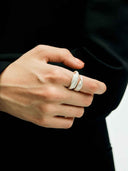 prestashop:1:5083:24534 | Silver Linear Double Band Ring