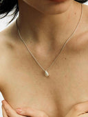 prestashop:1:5087:24704 | Silver Teardrop Oval Necklace