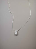 prestashop:1:5087:24706 | Silver Teardrop Oval Necklace