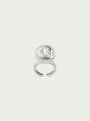 prestashop:1:5210:25206 | Silver Textured Soft Form Hemisphere Ring