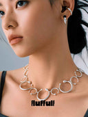 prestashop:1:5216:25128 | Silver Atomic Collision Statement Necklace