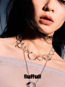 prestashop:1:5216:25129 | Silver Atomic Collision Statement Necklace