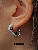 prestashop:1:5219:25154 | Silver Heart Cell Triple Growth Earrings