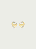 prestashop:1:5224:25136 | Gold Twisted Red Blood Cell Textured Wave Surface Earrings