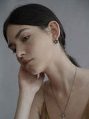 prestashop:1:5259:25219 | Black Moonlit Flower Earrings