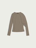prestashop:1:5356:25762 | Olive Asymmetry Long-sleeve Top