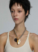prestashop:1:5366:25806 | Vintage Motorcycle Heart Layered Necklace