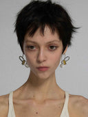 prestashop:1:5369:25812 | Vintage Motorcycle Light & Heart Rearview Mirror Earrings