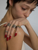 prestashop:1:5373:25820 | Silver Two-Tone Spring Zircon Midi Ring
