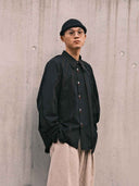 prestashop:1:5393:26038 | Black Deconstructed Panel Shirt